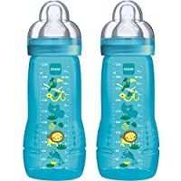Los mejores  - MAM - Biberón de plástico- 2 x 330 ml- color azul (4014803)